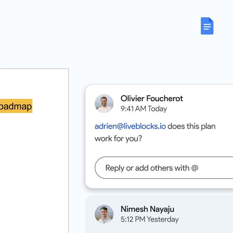 Annotations like Google Docs
