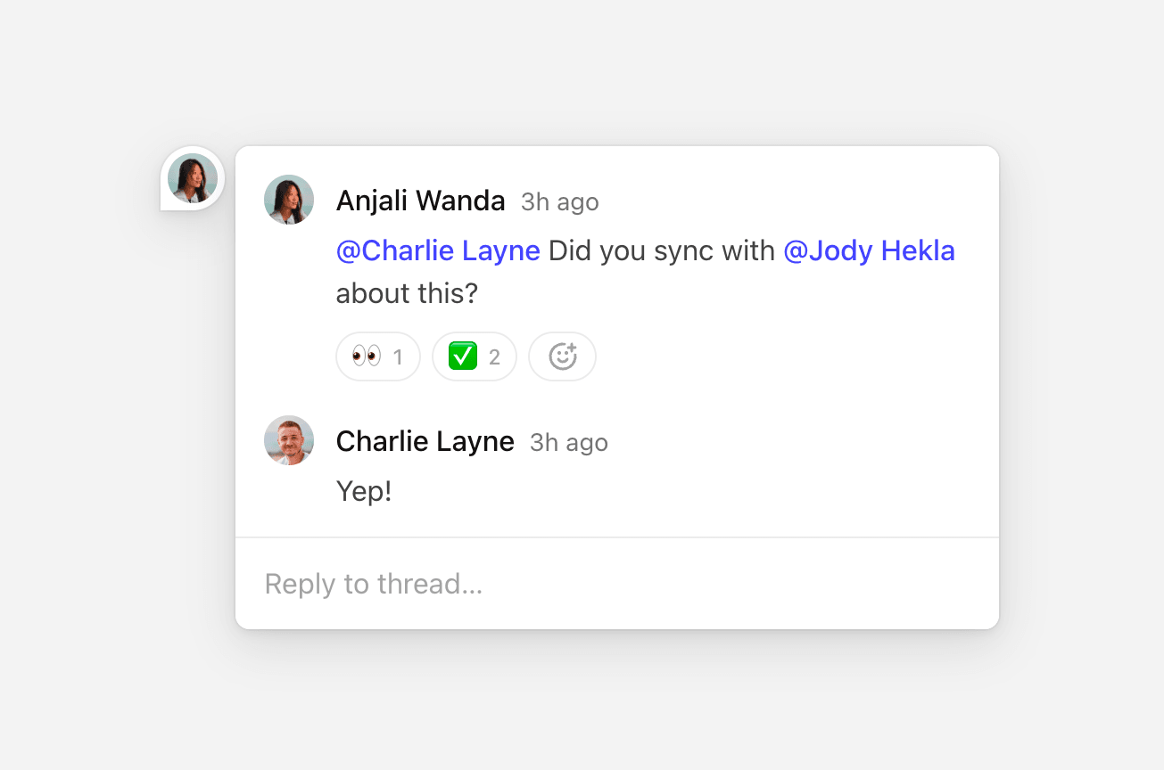 FloatingThread with CommentPin
